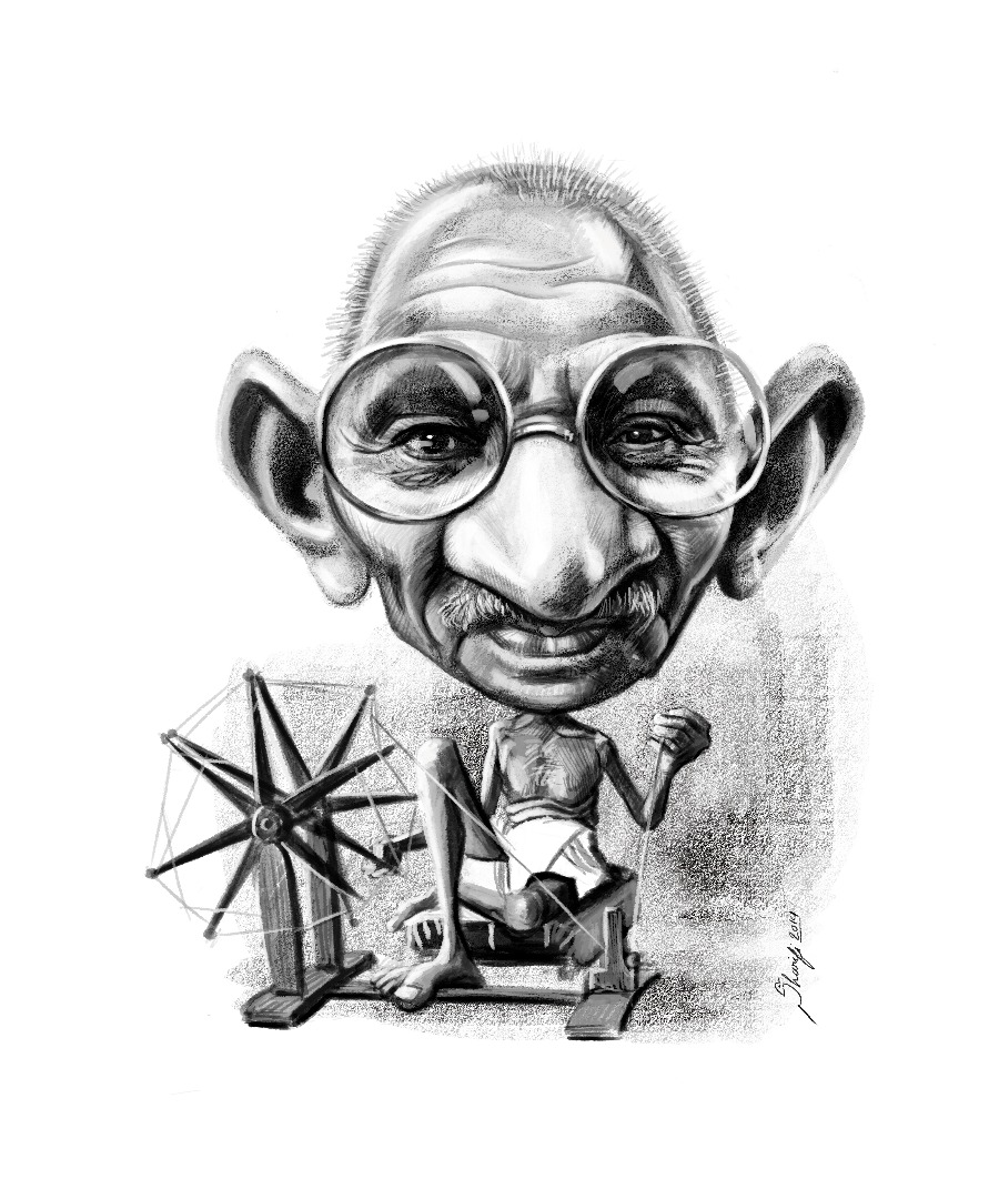 High quality black and white caricature
